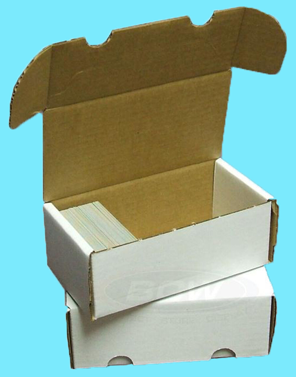 3 Bcw 400 Count Cardboard Storage Boxes Trading Sports Card Holder Case Baseball