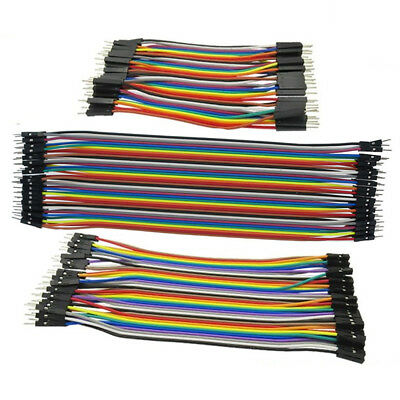 40x Breadboard Dupont Jump Wire M-m/m-f/f-f 10/20/30cm Jumper Cable For Arduino