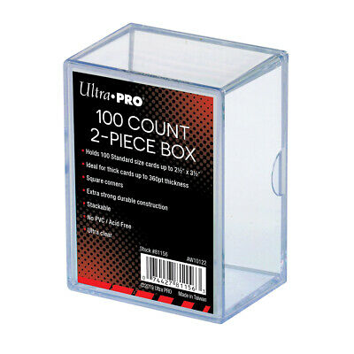 (1) Ultra Pro 2 Piece Plastic Card Storage Box (100 Count Size) Slider Box