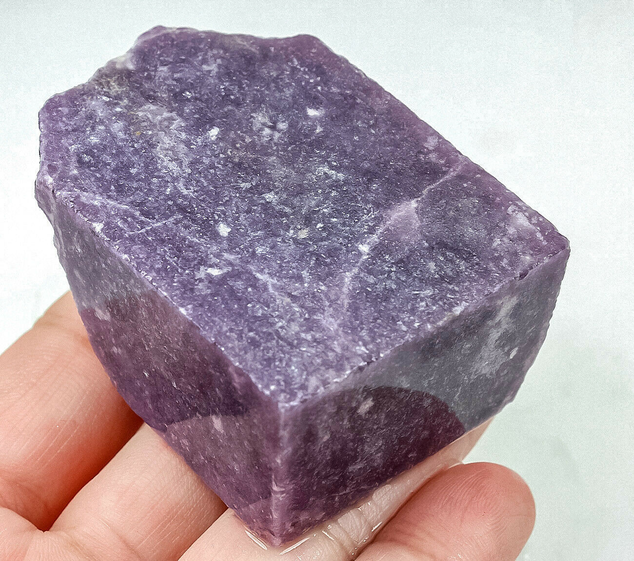 593ct Natural Purple Lepidolite Facet Rough Specimen Yzx32