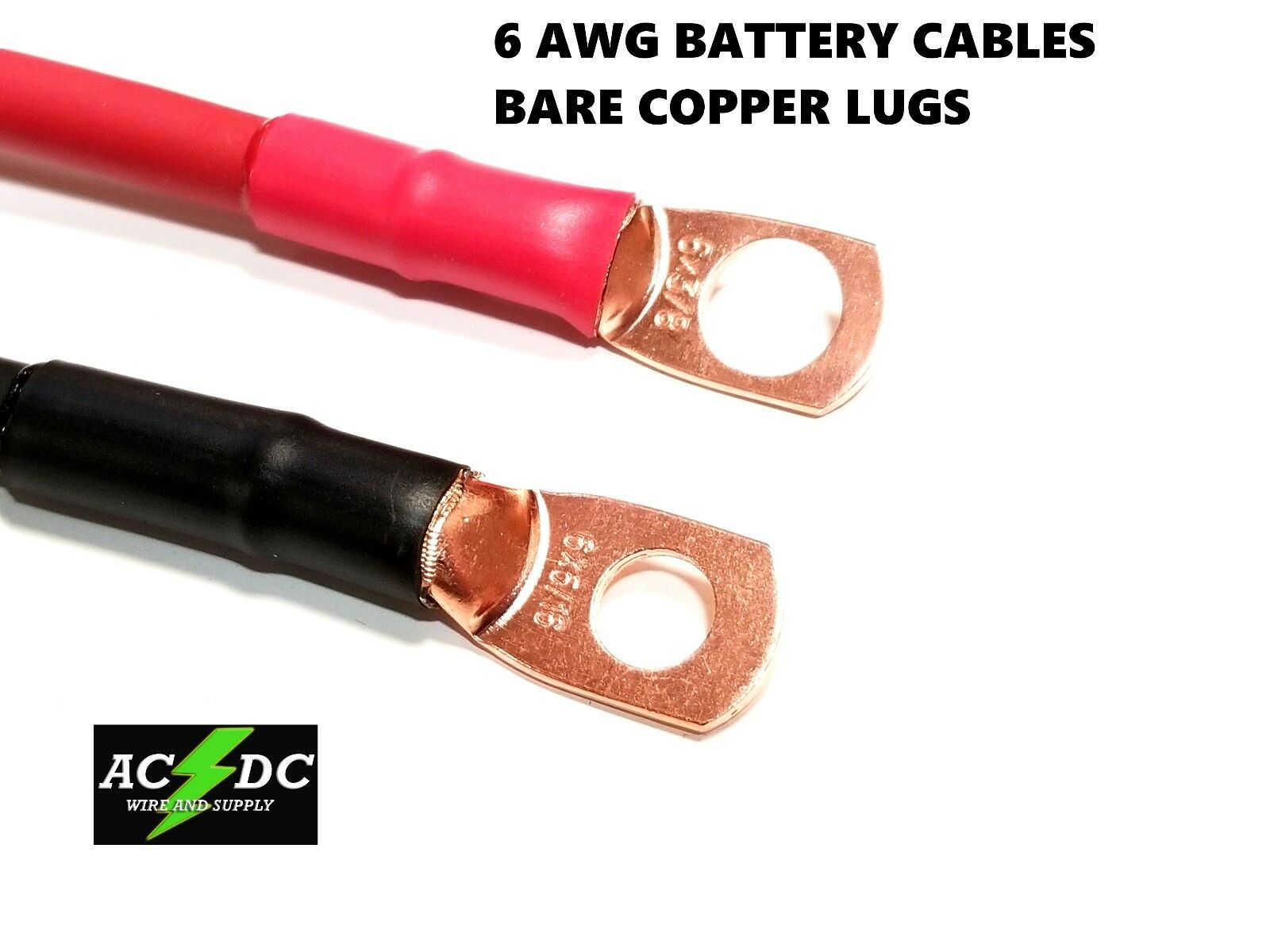 6 Awg Copper Battery Cable Power Wire Car, Inverter, Rv, Solar